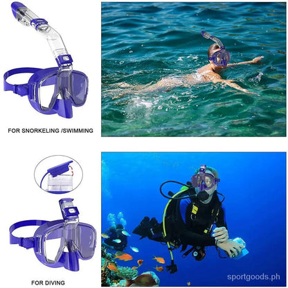 Full Face Snorkeling Mask with Dry Top