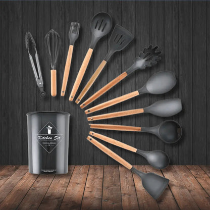 Silicone Kitchen Utensil Set Heat Resistant Tools