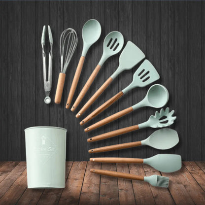 Silicone Kitchen Utensil Set Heat Resistant Tools