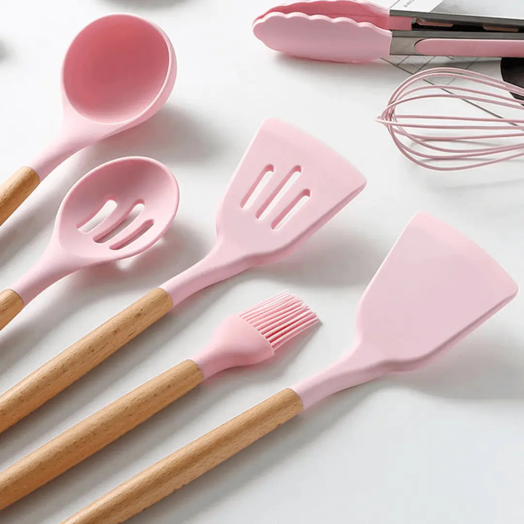 Silicone Kitchen Utensil Set Heat Resistant Tools