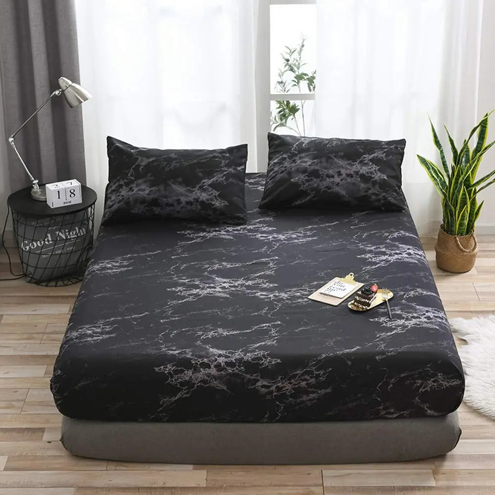 Marble Print Microfibre Sheets
