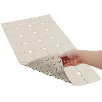 Silicone Foldable Tub Mat with Strong Suction Cups