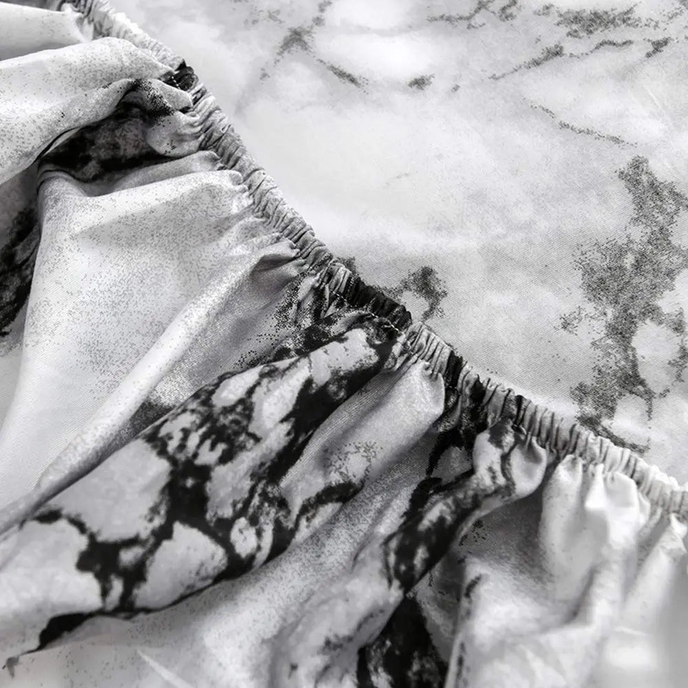 Marble Print Microfibre Sheets