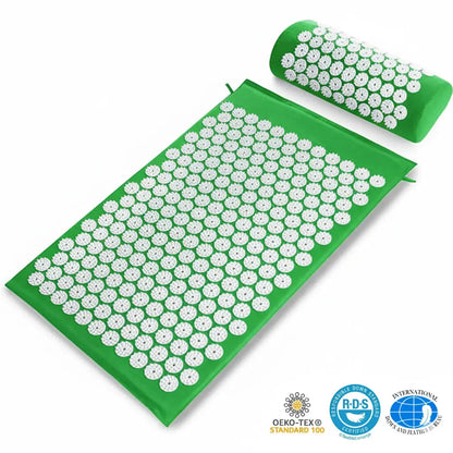 Acupressure Relaxation Mat and Pillow Set