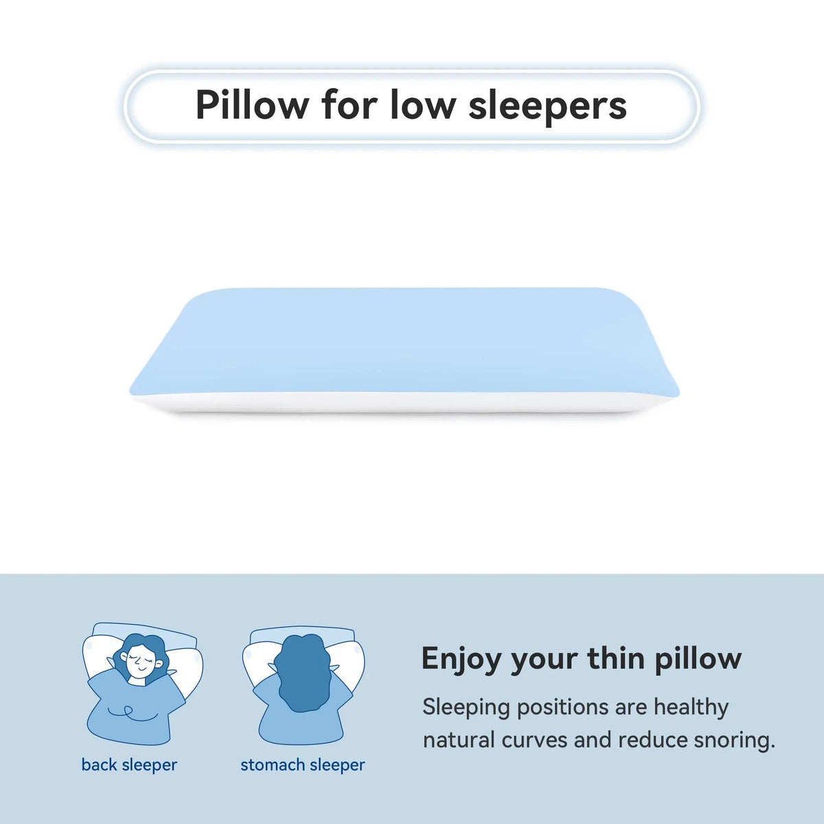 Low-Profile Memory Foam Pillow