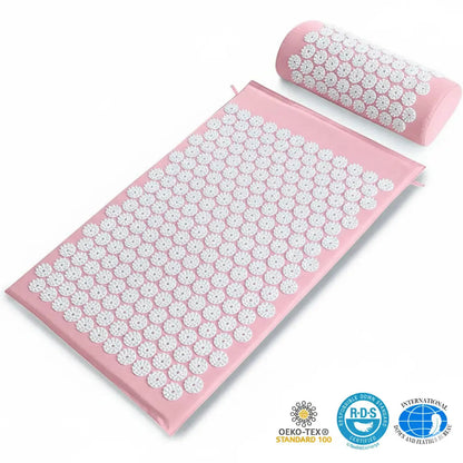 Acupressure Relaxation Mat and Pillow Set