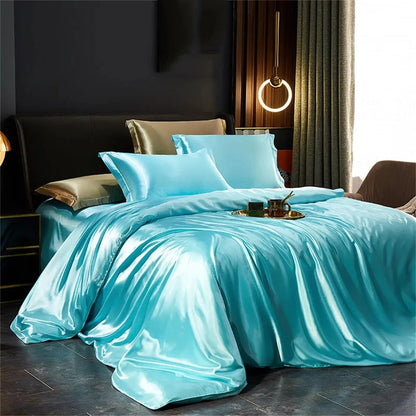Mulberry Silk Bedding Set with Duvet Sheet Pillowcases