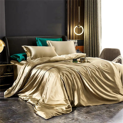 Mulberry Silk Bedding Set with Duvet Sheet Pillowcases