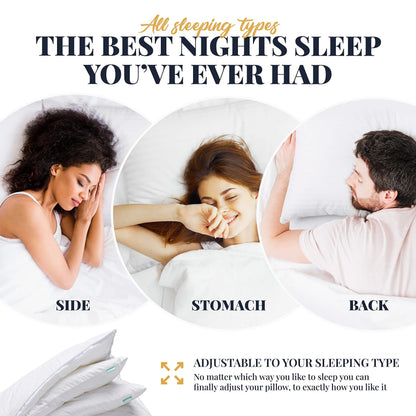 Adjustable Layered Pillow with Cooling Fabric