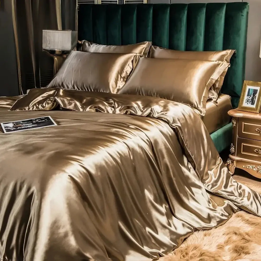 Mulberry Silk Bedding Set with Duvet Sheet Pillowcases