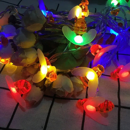 Solar Honey Bee String Lights – Outdoor Garden Lights