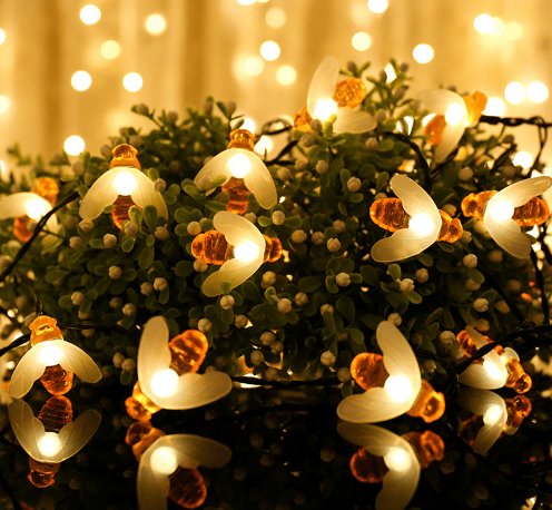 Solar Honey Bee String Lights – Outdoor Garden Lights