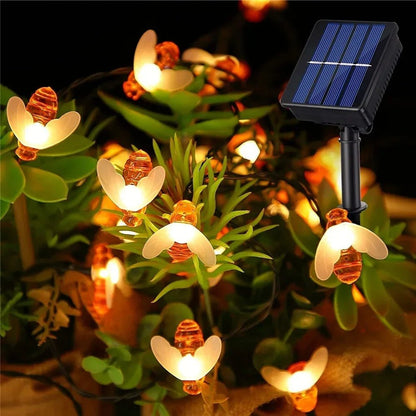 Solar Honey Bee String Lights – Outdoor Garden Lights