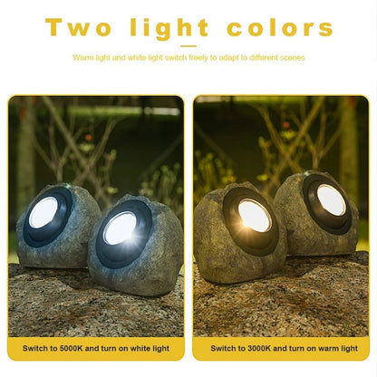 Solar Rock Landscape Light – Waterproof Garden Lamp