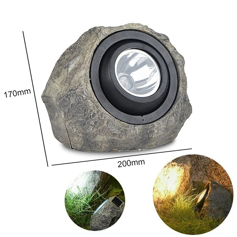 Solar Rock Landscape Light – Waterproof Garden Lamp