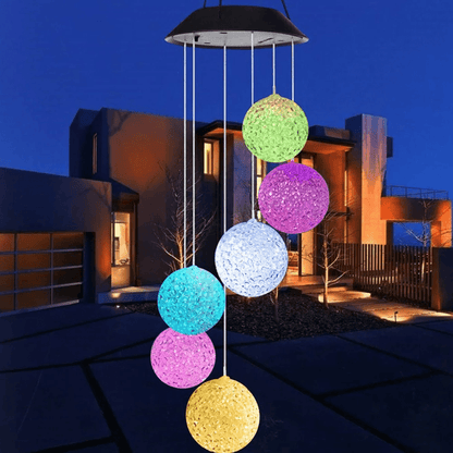 Solar Wind Chime Lights – LED Outdoor Hanging Decor