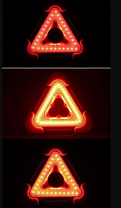3-in-1 Solar Emergency Triangle – Roadside Warning Light