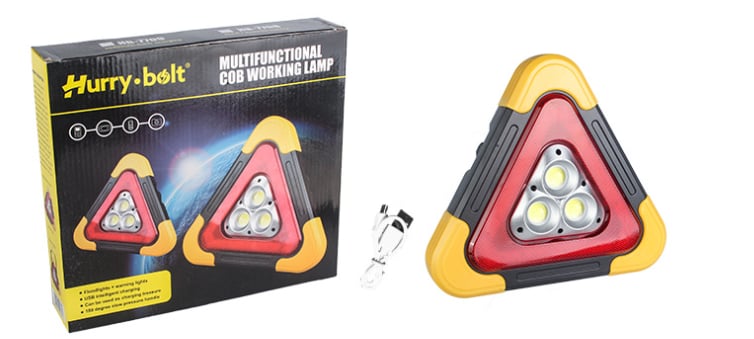 3-in-1 Solar Emergency Triangle – Roadside Warning Light