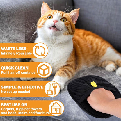 Pet Hair Removal Gloves – Grooming & Shedding Cleanup