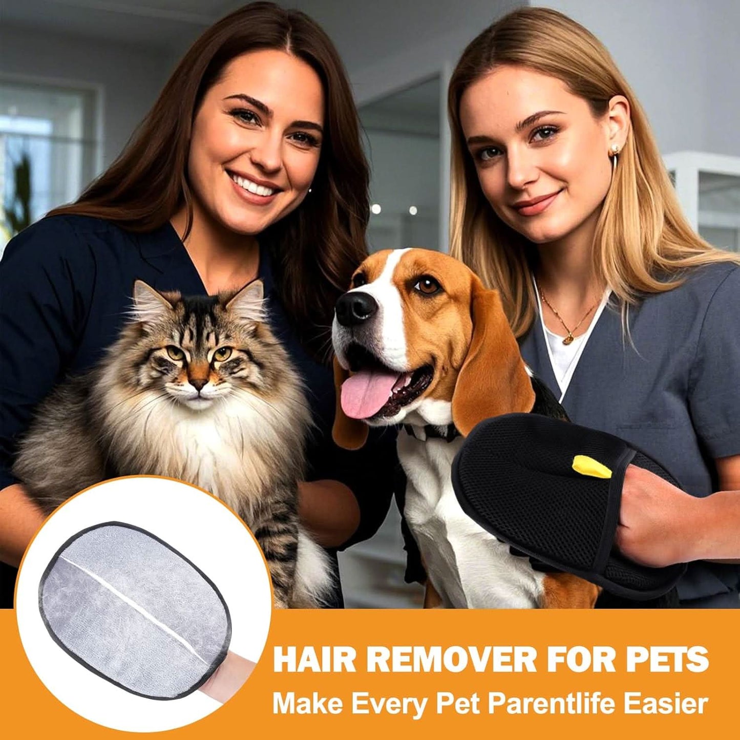 Pet Hair Removal Gloves – Grooming & Shedding Cleanup