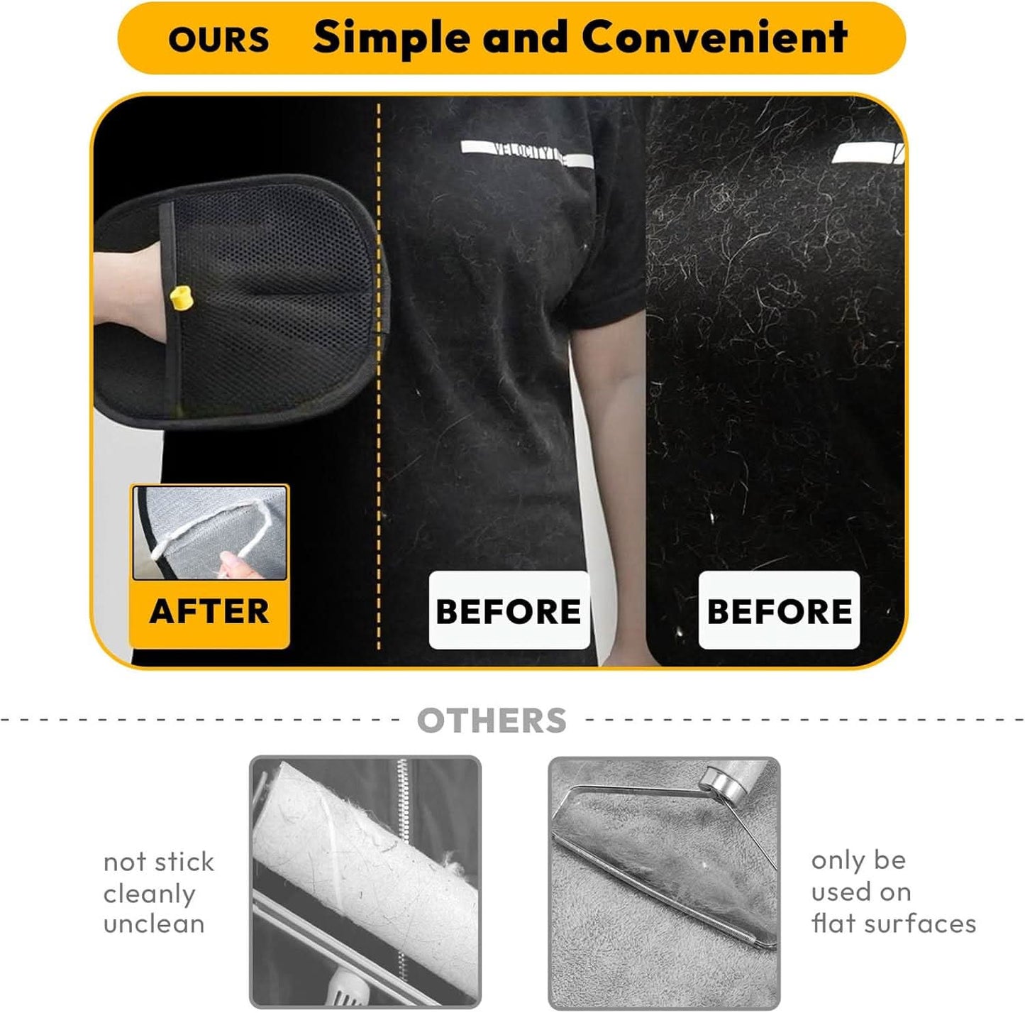 Pet Hair Removal Gloves – Grooming & Shedding Cleanup