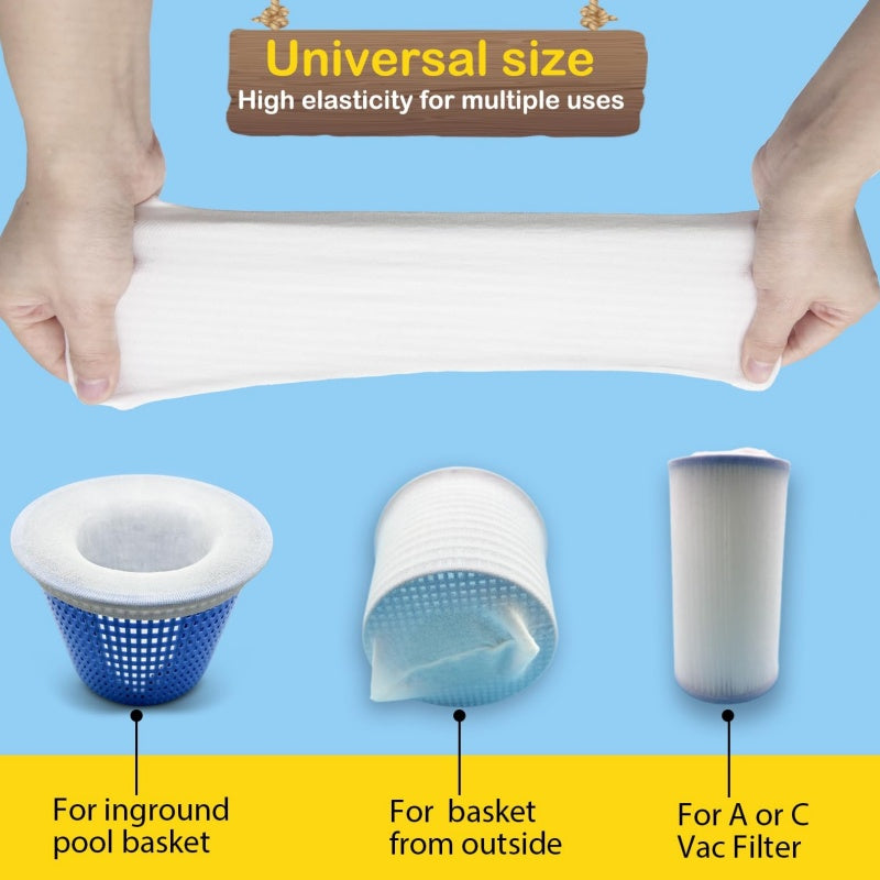 Pool skimmer socks for swimming pool basket – dirt filter nylon