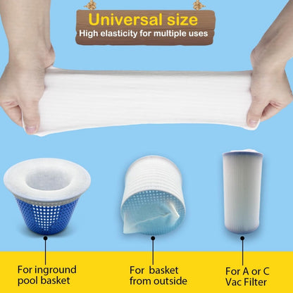 Pool skimmer socks for swimming pool basket – dirt filter nylon