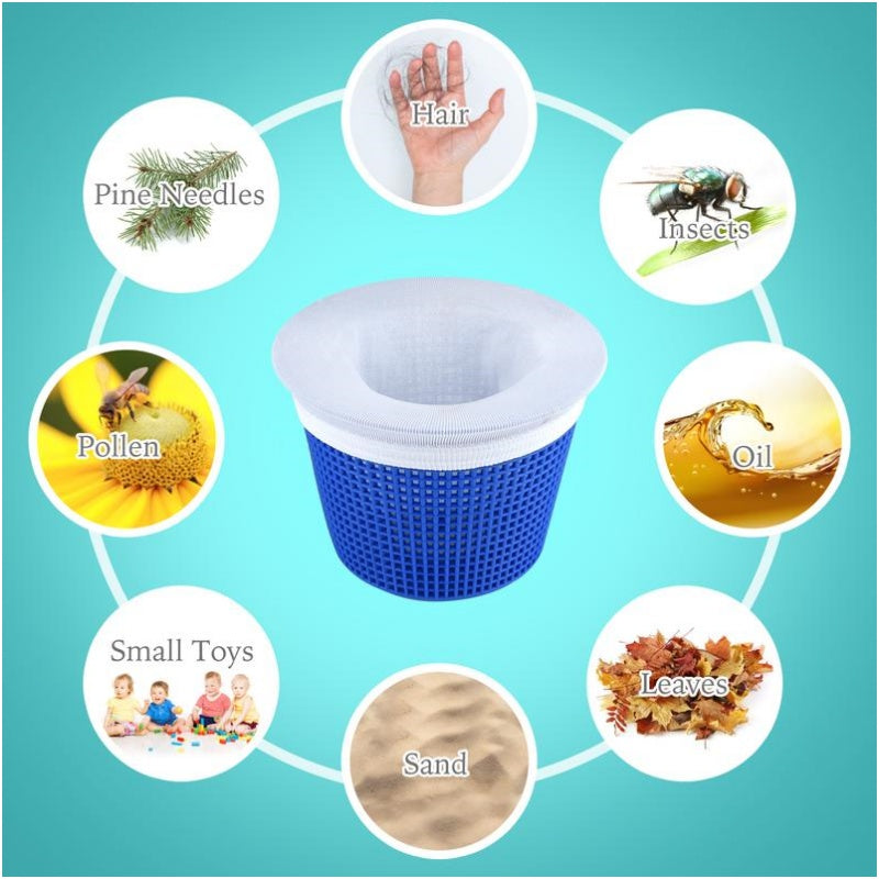 Pool skimmer socks for swimming pool basket – dirt filter nylon