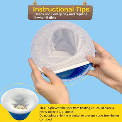 Pool skimmer socks for swimming pool basket – dirt filter nylon