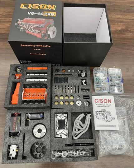 Working Metal V8 OHV Engine Model Kit with CDI Ignition