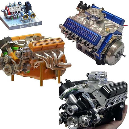 Working Metal V8 OHV Engine Model Kit with CDI Ignition