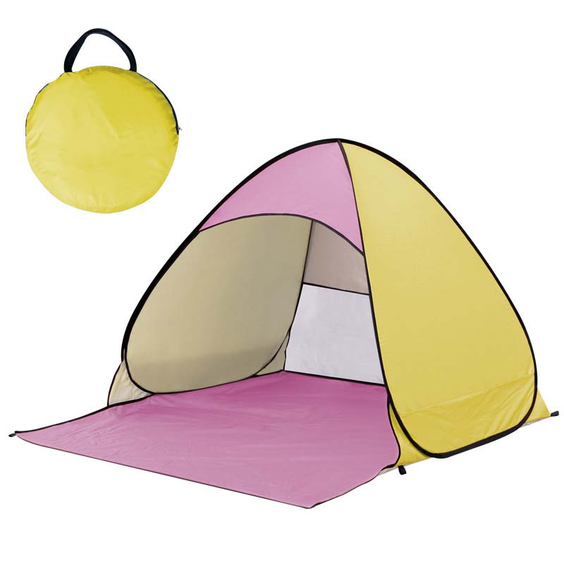 Pop-up beach tent with UV protection – sets up instantly in 1 second
