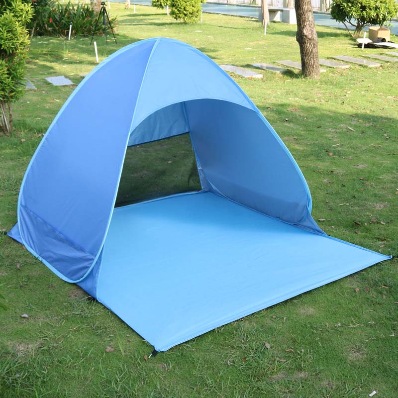 Pop-up beach tent with UV protection – sets up instantly in 1 second