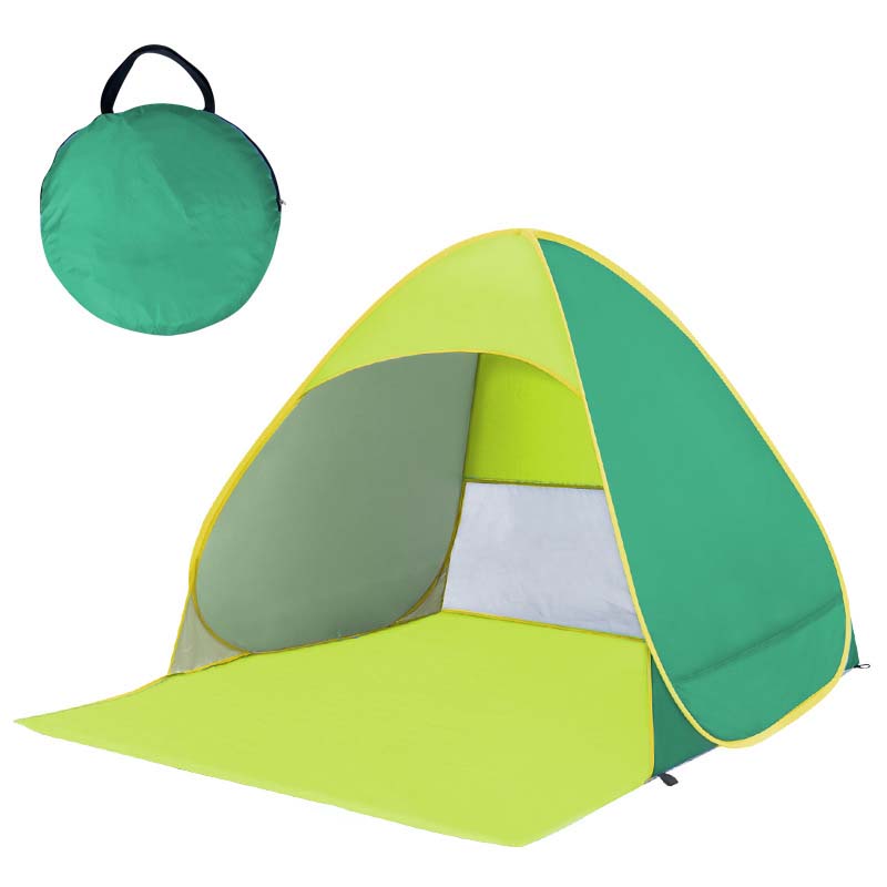 Pop-up beach tent with UV protection – sets up instantly in 1 second
