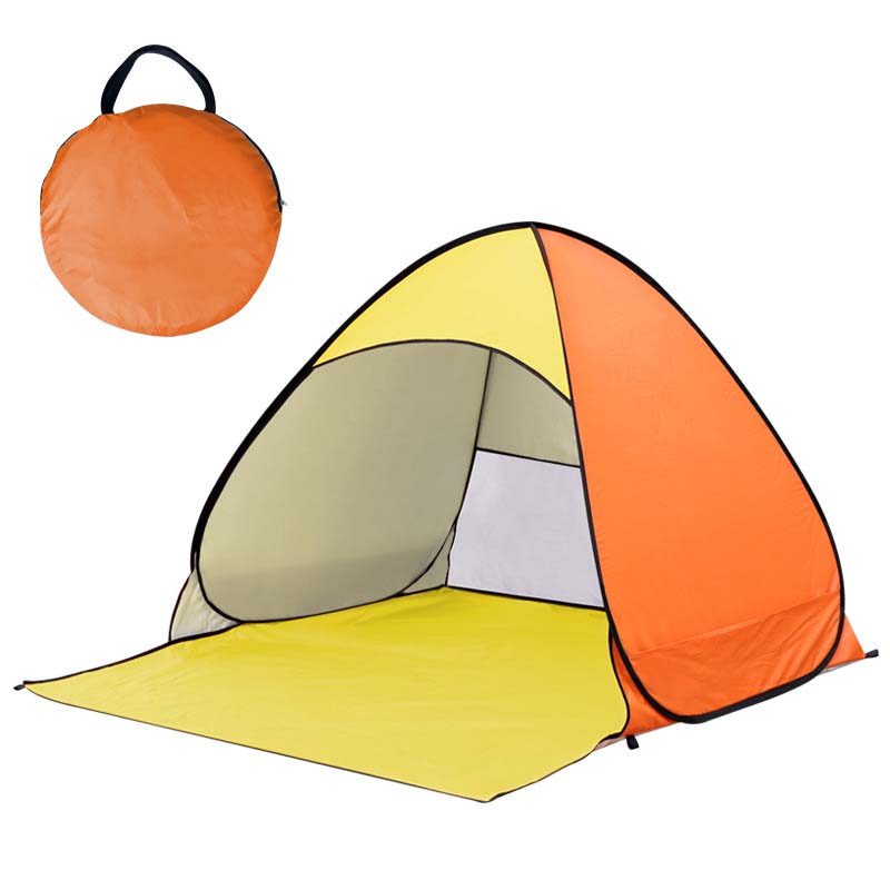 Pop-up beach tent with UV protection – sets up instantly in 1 second