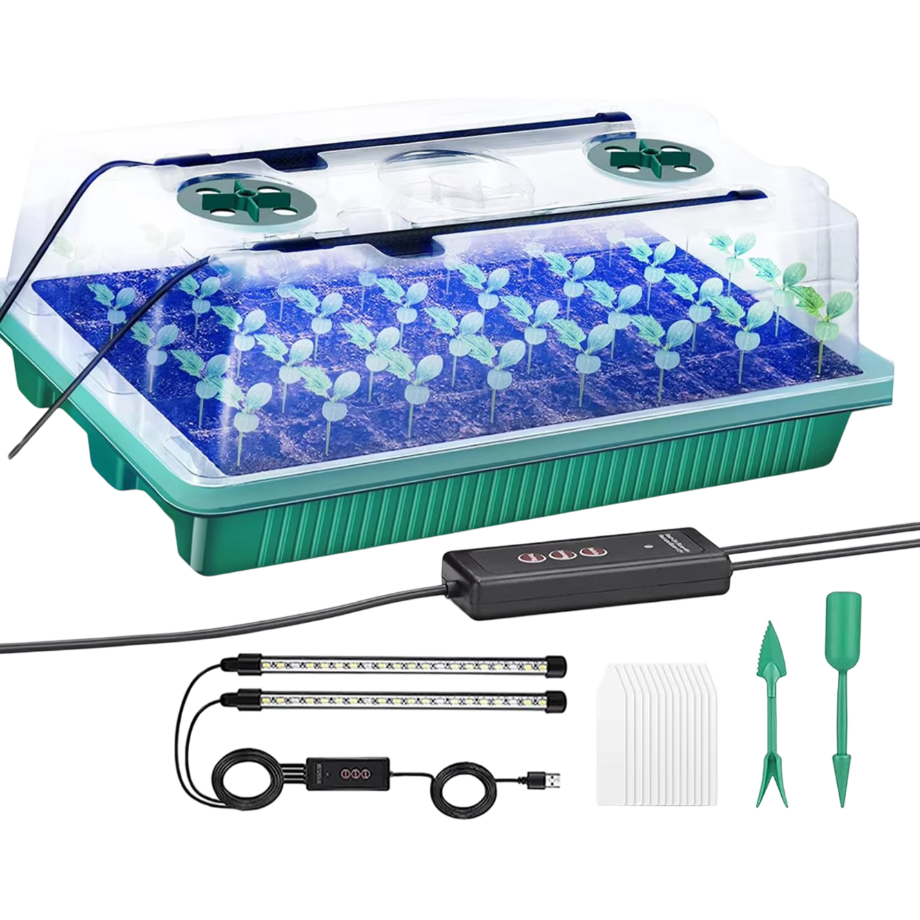 Seed Starter Tray with LED Grow Lights