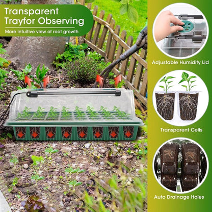 Seed Starter Tray with LED Grow Lights