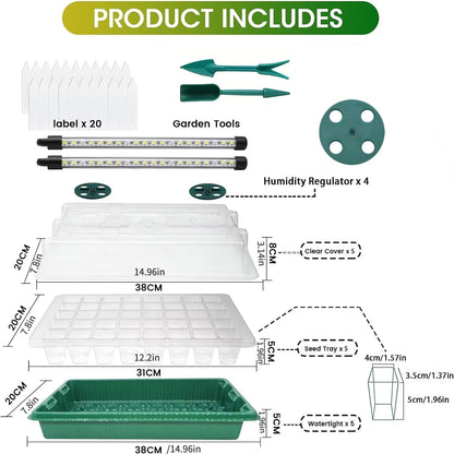 Seed Starter Tray with LED Grow Lights