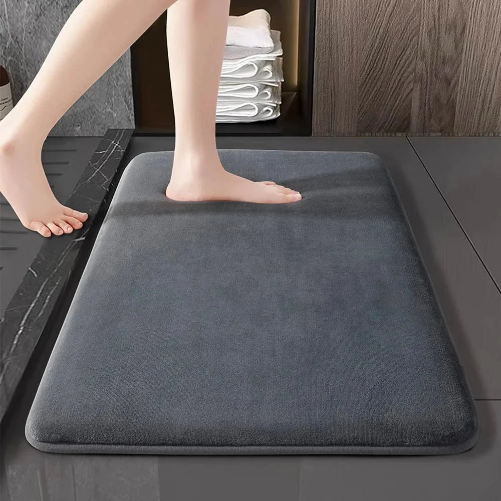 Super Absorbent Non-Slip Coral Velvet Bath & Floor Mat