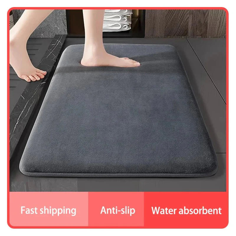 Super Absorbent Non-Slip Coral Velvet Bath & Floor Mat