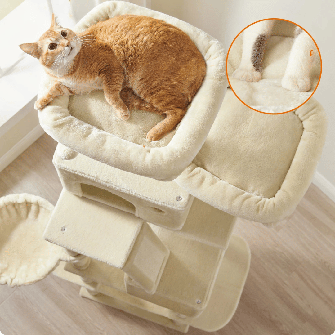 2m Plush Cat Tree Activity Centre – Multi-Level Scratching Tower