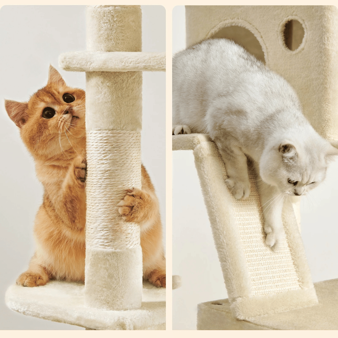 2m Plush Cat Tree Activity Centre – Multi-Level Scratching Tower