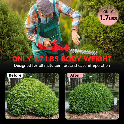Cordless Electric Hedge Trimmer for Garden Pruning