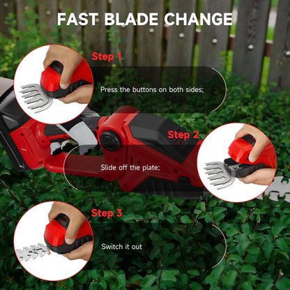 Cordless Electric Hedge Trimmer for Garden Pruning