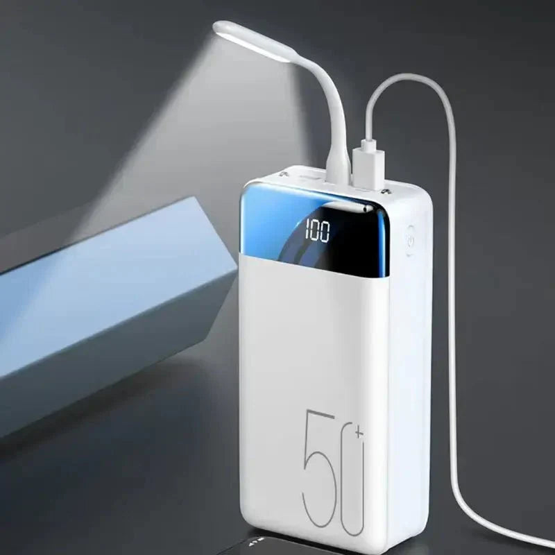 50K mAh Ultra Capacity Mobile Power Bank for Versatile Use