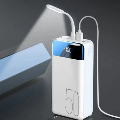 50K mAh Ultra Capacity Mobile Power Bank for Versatile Use