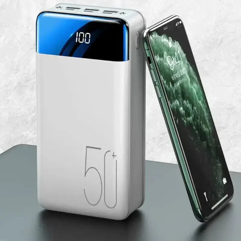 50K mAh Ultra Capacity Mobile Power Bank for Versatile Use