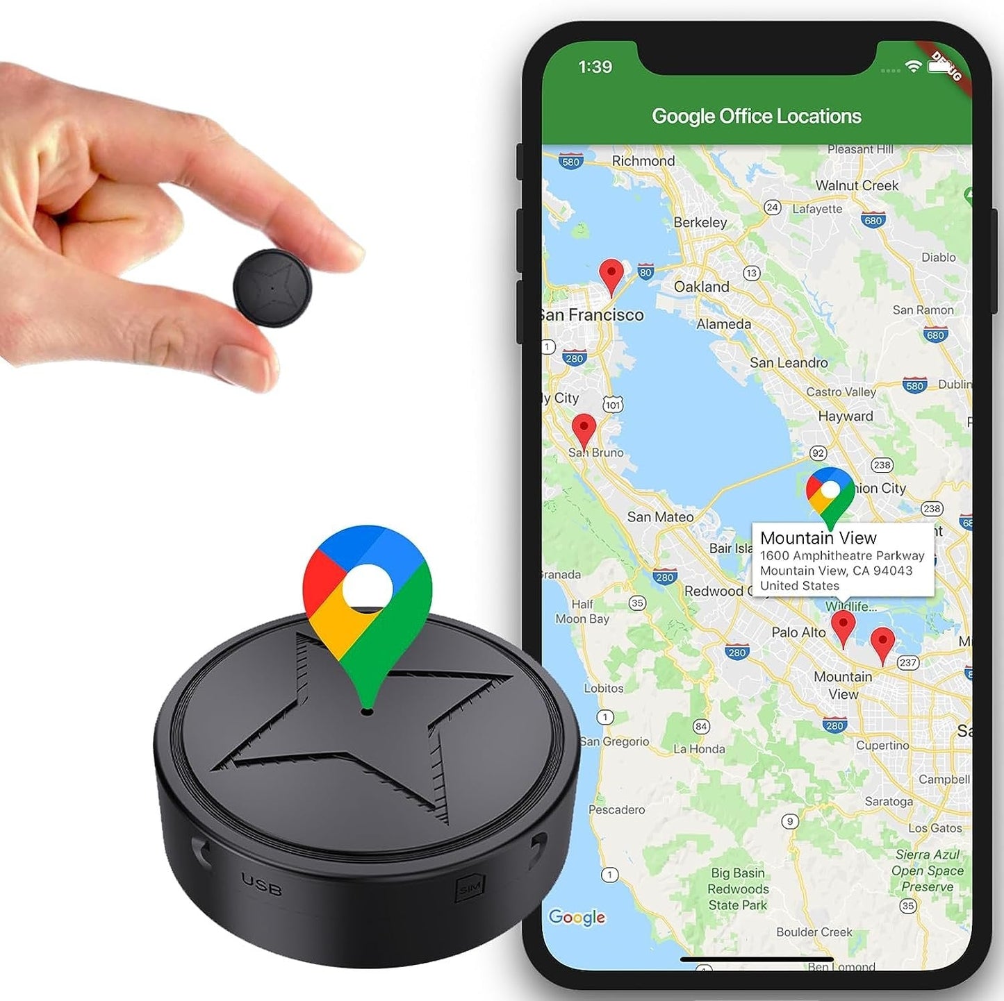 Magnetic GPS Tracker Real-Time Tracking Device
