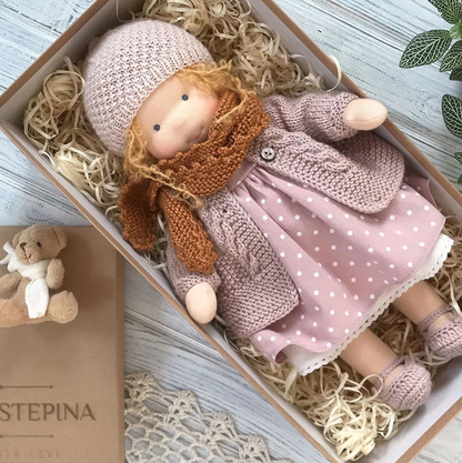 Handmade Waldorf Doll – Organic Soft Educational Toy