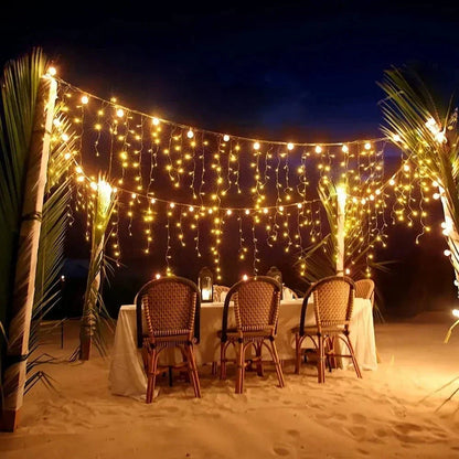LED Icicle String Lights Indoor Outdoor Decor